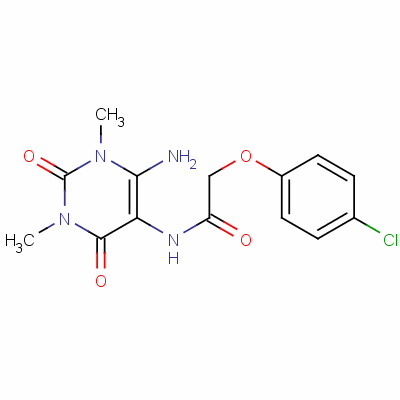 Acetamide, n-(4-amino-1,2,3,6-tetrahydro-1,3-dimethyl-2,6-dioxo-5-pyrimidinyl)-2-(4-chlorophenoxy)-(9ci) Structure,142943-51-9Structure