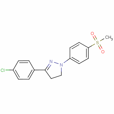 1H-pyrazole, 3-(4-chlorophenyl)-4,5-dihydro-1-[4-(methylsulfonyl)phenyl]- Structure,14295-72-8Structure