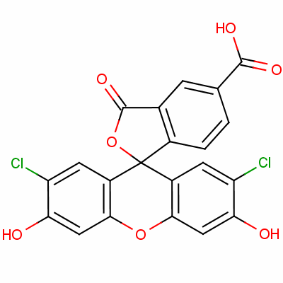 2,7-Dichloro-3,6-dihydroxy-3-oxo-3h-spiro[isobenzofuran-1,9-xanthene]-5-carboxylicacid Structure,142975-81-3Structure