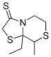 Thiazolo[2,3-c][1,4]thiazine-3(2h)-thione, 8a-ethyltetrahydro-8-methyl- Structure,1430-26-8Structure