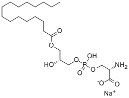 1-Palmitoyl-sn-glycero-3-phodpho-L-serine Sodium salt Structure,143077-66-1Structure