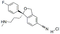 1-(4-Fluorophenyl)-1-[3-(methylamino)propyl]-1,3-dihydro-2-benzofuran-5-carbonitrile hydrochloride (1:1) Structure,144010-85-5Structure