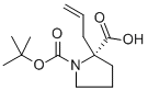 (R)-2-allyl-1-boc-2-pyrrolidinecarboxylic acid Structure,144085-23-4Structure