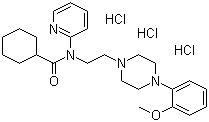 Cyclohexanecarboxamide, N-[2-[4-(2-methoxyphenyl)-1-piperazinyl]ethyl]-N-2-pyridinyl-, trihydrochloride Structure,146714-97-8Structure