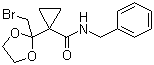 1-[2-(Bromomethyl)-1,3-dioxolan-2-yl]-n-(phenylmethyl)cyclopropanecarboxamide Structure,147011-41-4Structure