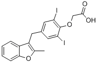 2,6-Diiodo-4-[(2-methylbenzofuran-3-yl)methyl]-phenoxyacetic acid Structure,147030-48-6Structure