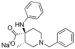 Cis-3-methyl-4-(phenylamino)-1-(phenylmethyl)-4-piperidinecarboxylic acid monosodium salt Structure,147279-99-0Structure