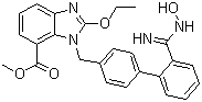 Methyl2-ethoxy-1-((2-(n-hydroxycarbamimidoyl)-[1,1-biphenyl]-4-yl)methyl)-1h-benzo[d]imidazole-7-carboxylate Structure,147403-65-4Structure