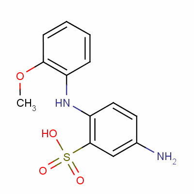 Benzenesulfonic acid,5-amino-2-[(2-methoxyphenyl)amino]- Structure,148-54-9Structure