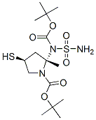 (2S,4s)-1-t-butoxycarbonyl-2-(n-t-butoxycarbonyl-n-sulfamoylamino)methyl-4-mercapto-pyrrolidine Structure,148017-44-1Structure