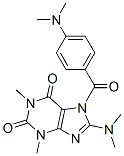 1H-purine-2,6-dione, 8-(dimethylamino)-7-[4-(dimethylamino)benzoyl]-3,7-dihydro-1,3-dimethyl- Structure,148122-89-8Structure