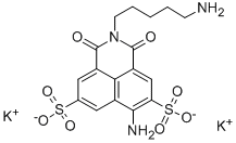 N-(5-aminopentyl)-4-amino-3,6-disulfo- 1,8-naphthalimide dipotassium salt Structure,149733-79-9Structure