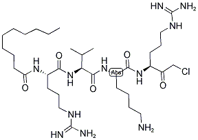 N<sup>2</sup>-decanoyl-l-arginyl-l-valyl-n-[(3s)-6-carbamimidamido-1-chloro-2-oxo-3-hexanyl]-l-lysinamide Structure,150113-99-8Structure