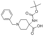 1-Benzyl-4-(tert-butoxycarbonylamino)piperidine-4-carboxylic acid Structure,150435-81-7Structure