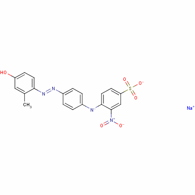 Benzenesulfonic acid, 4-[[4-[(4-hydroxy-2-methylphenyl) azo]phenyl]amino]-3-nitro, disodium salt Structure,150632-01-2Structure