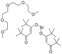 Bis(2,2,6,6-tetramethyl-3,5-heptanedionato)strontium tetraglyme adduct Structure,150939-76-7Structure