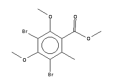 Methyl 3,5-dibromo-2,4-dimethoxy-6-methylbenzoate Structure,150965-73-4Structure