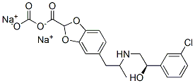 5-[(2R)-2-([(2r)-2-(3-chlorophenyl)-2-hydroxyethyl]amino)propyl]-1,3-benzodioxole-2,2-dicarboxylatedisodium Structure,151126-84-0Structure