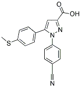 1-(4-Cyano-phenyl)-5-(4-methylsulfanyl-phenyl)-1h-pyrazole-3-carboxylic acid Structure,151507-00-5Structure