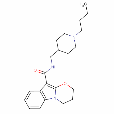 2H-[1,3]Oxazino[3,2-a]indole-10-carboxamide, N-[(1-butyl-4-piperidinyl)methyl]-3,4-dihydro- Structure,152811-62-6Structure