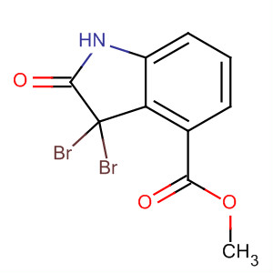 1H-indole-4-carboxylicacid,3,3-dibromo-2,3-dihydro-2-oxo-,methylester Structure,153072-42-5Structure