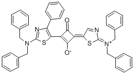 (4E)-2-[2-(dibenzylamino)-4-phenyl-1,3-thiazol-5-yl]-4-[2-(dibenzyliminio)-1,3-thiazol-5(2h)-ylidene]-3-oxo-1-cyclobuten-1-olate Structure,153119-17-6Structure