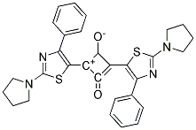 (4E)-3-oxo-4-[4-phenyl-2-(1-pyrrolidiniumylidene)-1,3-thiazol-5(2h)-ylidene]-2-[4-phenyl-2-(1-pyrrolidinyl)-1,3-thiazol-5-yl]-1-cyclobuten-1-olate Structure,153119-20-1Structure