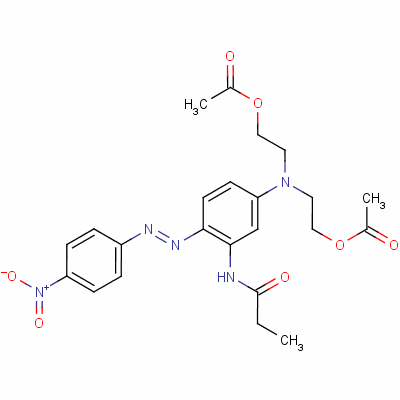 Propanamide, n-[5-[bis[2-(acetyloxy)ethyl] amino]-2-[(4-nitrophenyl)azo]phenyl]- Structure,1533-76-2Structure