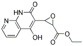 Oxiranecarboxylic acid, 3-(1,2-dihydro-4-hydroxy-2-oxo-1,8-naphthyridin-3-yl)-, ethyl ester (9ci) Structure,153457-36-4Structure