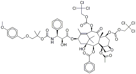 N-des-t-boc-n-2-[2-methyl-1-(4-methoxyphenyl)methoxy]propyloxycarbonxyl-7,10-o-bis{[(2,2,2-trichloroethyl)oxy]carbonyl} docetaxel Structure,154044-74-3Structure