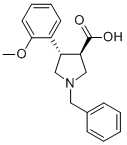 Trans-1-benzyl-4-(2-methoxyphenyl)pyrrolidine-3-carboxylic acid Structure,154205-78-4Structure