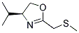 Oxazole, 4,5-dihydro-4-(1-methylethyl)-2-[(methylthio)methyl]-, (s)-(9ci) Structure,154260-41-0Structure