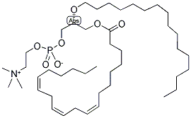 [1-(Hexadecoxymethyl)-2-[hydroxy-[2-(trimethyl-lambda<sup>5</sup>-azanyl)ethoxy]phosphoryl]oxy-ethyl] (8z,11z,14z)-icosa-8,11,14-trienoate Structure,155575-01-2Structure