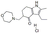 Indol-4(5H)-one, 3-ethyl-6,7-dihydro-2-methyl-5-(morpholinomethyl)-, monohydrochloride Structure,15622-65-8Structure