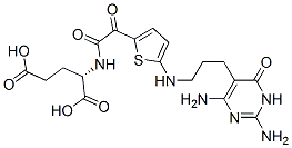 L-glutamic acid, n-[[5-[[3-(2,6-diamino-1,4-dihydro-4-oxo-5-pyrimidinyl)propyl]amino]-2-thienyl]carbonyl]- Structure,158010-68-5Structure