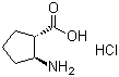 (1R,2R)-(-)-2-Amino-1-cyclopentanecarboxylic acid hydrochloride Structure,158414-44-9Structure