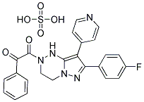 7-(4-Fluorophenyl)-1,2,3,4-tetrahydro-2-(oxophenylacetyl)-8-(4-pyridinyl)-py razolo5,1-c1,2,4triazine sulfate Structure,158876-66-5Structure