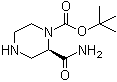 (R)-2-(aminocarbonyl)-1-piperazinecarboxylic acid 1,1-dimethylethyl ester Structure,159485-28-6Structure