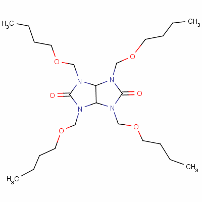 Imidazo[4,5-d]imidazole-2,5(1h,3h)-dione, 1,3,4,6-tetrakis(butoxymethyl)tetrahydro- Structure,15968-37-3Structure