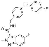 2H-Indazole-3-carboxamide, 5-fluoro-N-[[4-(4-fluorophenoxy)phenyl]methyl]-2-methyl- Structure,159820-64-1Structure