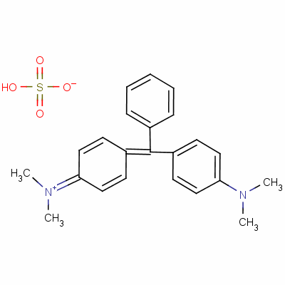 Dimethyl[4-[4-(dimethylamino)-alpha-phenylbenzylidene]-2,5-cyclohexadien-1-ylidene]ammonium hydrogen sulphate Structure,16044-24-9Structure