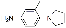 3-Methyl-4-(pyrrolidin-1-yl)aniline Structure,16089-43-3Structure