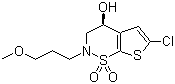 (S)-6-Chloro-2-(3-methoxypropyl)-3,4-dihydro-2H-thieno[3,2-e][1,2]thiazin-4-ol 1,1-dioxide Structure,160982-13-8Structure