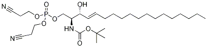 Bis(2-cyanoethyl)-1-(n-tert-butyloxycarbonyl)-d-erythro-d-sphingosine-1-phosphate Structure,161090-79-5Structure