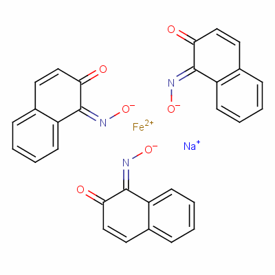 Ferrate(1-), tris(1,2-naphthalenedione 1-oximato-o,o)-, sodium Structure,16143-80-9Structure