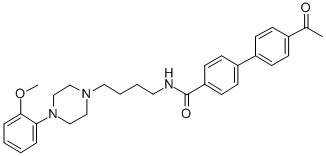 4-Acetyl-n-[4-[4-(2-methoxyphenyl)-1-piperazinyl]butyl]-[1,1-biphenyl]-4-carboxamide Structure,162408-66-4Structure