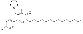 Hexadecanamide, N-[(1R,2R)-2-hydroxy-2-(4-methoxyphenyl)-1-(1-pyrrolidinylmethyl)ethyl]- Structure,163042-37-3Structure