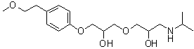 3-[2-Hydroxy-3-[4-(2-methoxyethyl)phenoxy]propoxy]-1-isopropylamino-2-propanol Structure,163685-37-8Structure