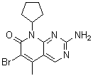 2-Amino-6-bromo-8-cyclopentyl-5-methylpyrido[2,3-d]pyrimidin-7(8h)-one Structure,1637781-10-2Structure