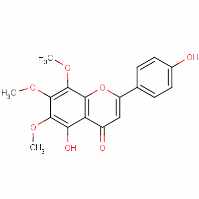 4H-1-benzopyran-4-one,5-hydroxy-2-(4-hydroxyphenyl)-6,7,8-trimethoxy- Structure,16545-23-6Structure